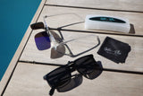 Clip-On | Blue Green Mirror | Polarized Sunglasses - Optic-Blubluelightglasses
