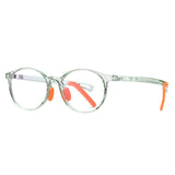 Hogwarts | Green & Orange | Round Kids Blue Light Blocking Glasses - Optic-Blubluelightglasses
