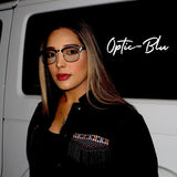 Lisbon | Matte Black & Silver | Photochromic Blue Light Glasses - Optic-Blubluelightglasses