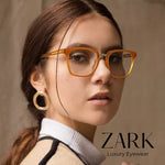 Brady by Zark | Brown & Gold | Premium Blue Light Glasses - Optic - Blubluelightglasses