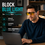 Clip-on | Night Driving & Blue Light Glasses - Optic-Blubluelightglasses