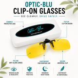 Clip-on | Night Driving & Blue Light Glasses - Optic-Blubluelightglasses