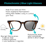 Black Photochromic Blue Light Glasses Benefits