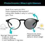 Arizona | Classic Black | Photochromic Blue Light Blocking Glasses - Optic-Blubluelightglasses