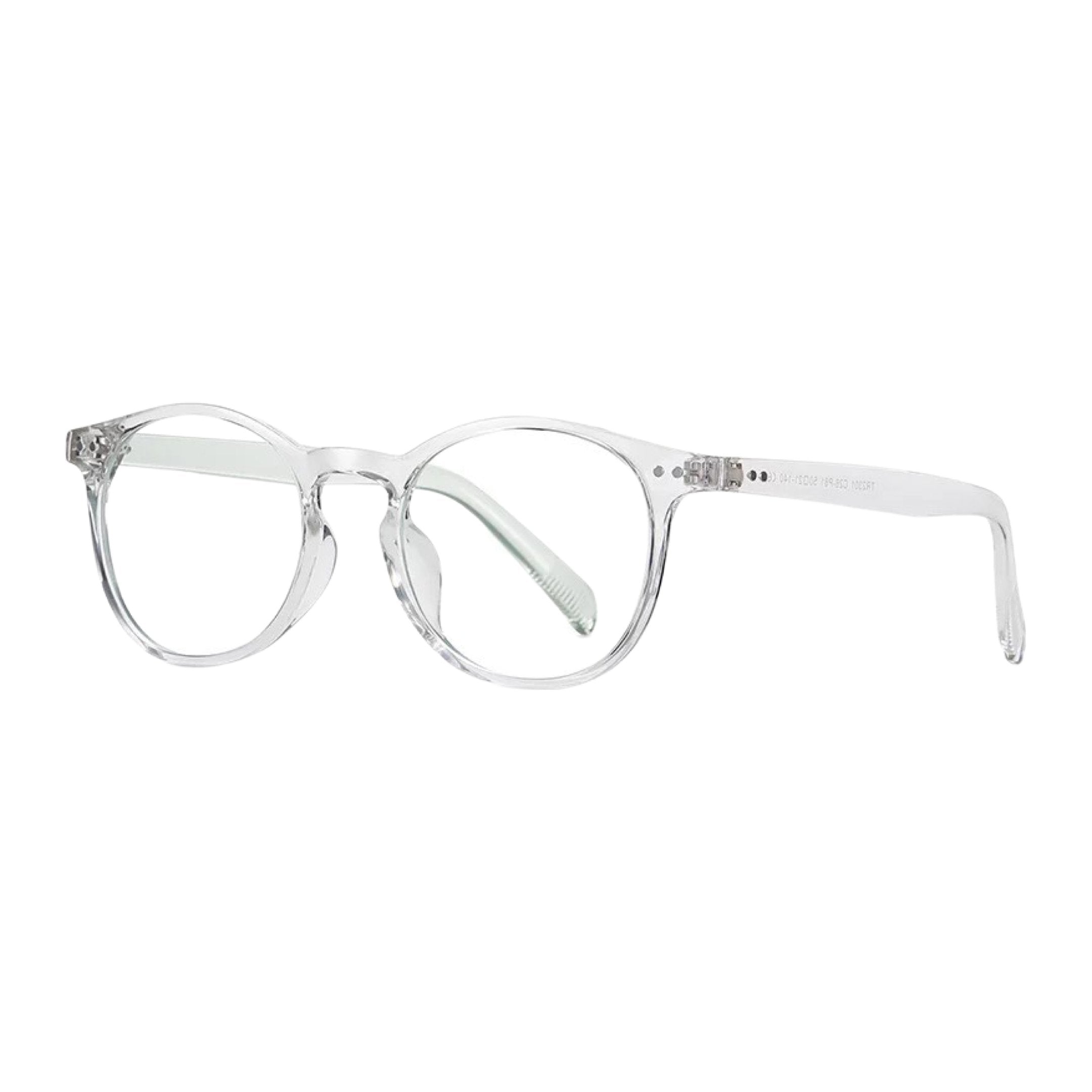 Transparent frame hot sale blue light glasses