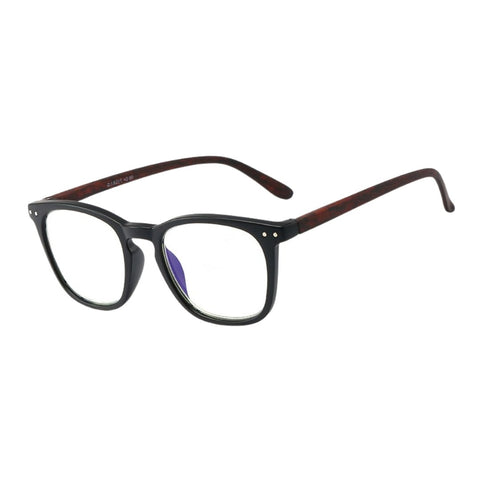 Sandton | Matte Black & Dark Wood | Blue Light Reading Glasses - Optic-Blubluelightglasses